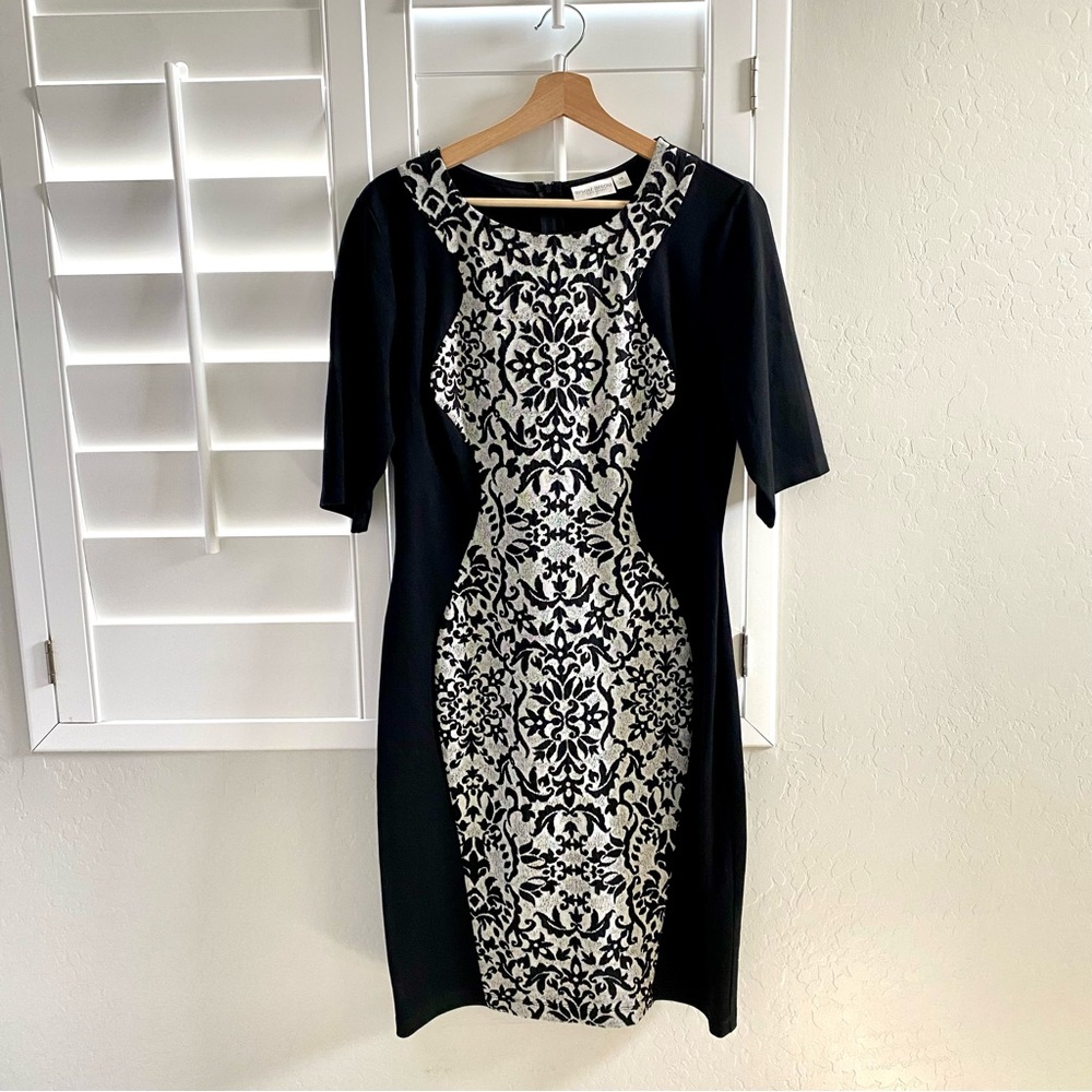 Bisou Bisou Silhouette Dress Size 16 Stretch EUC - Picture 1 of 6